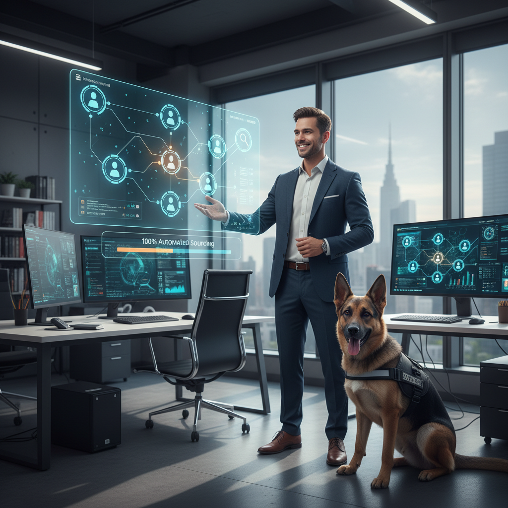 Découvrez l'étude de cas d'une agence de sécurité B2B qui a révolutionné son rec - sourcingautomatisé, recrutementcynophile,